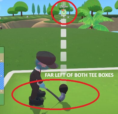 Flag arrow centered on transparent aim bar